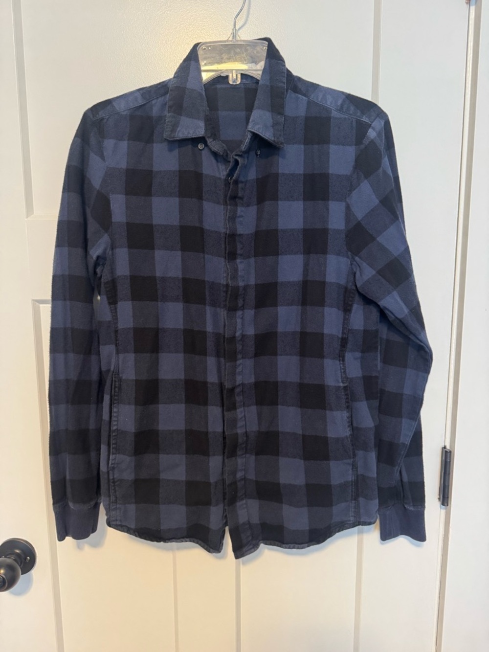 Alternative Blue & Black Plaid button up Shirt Jacket